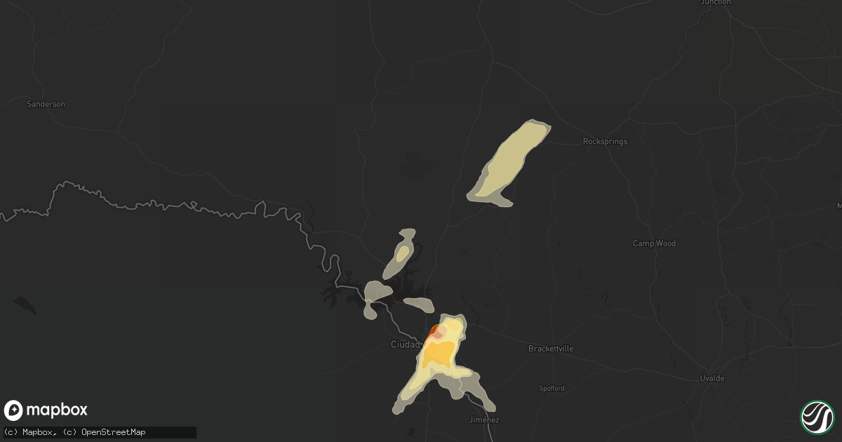 Hail Map in Del Rio, TX on April 22, 2023 HailTrace